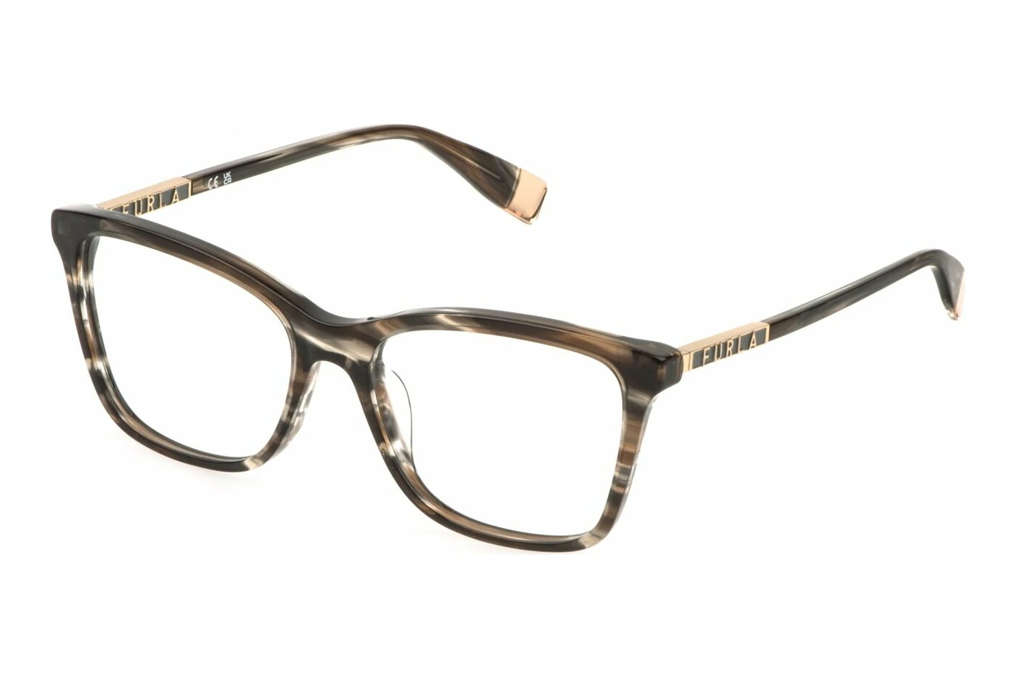 Furla VFU874 07HI SHINY STRIPED GREY/BROWN Furla VFU874 07HI SHINY STRIPED GREY/BROWN