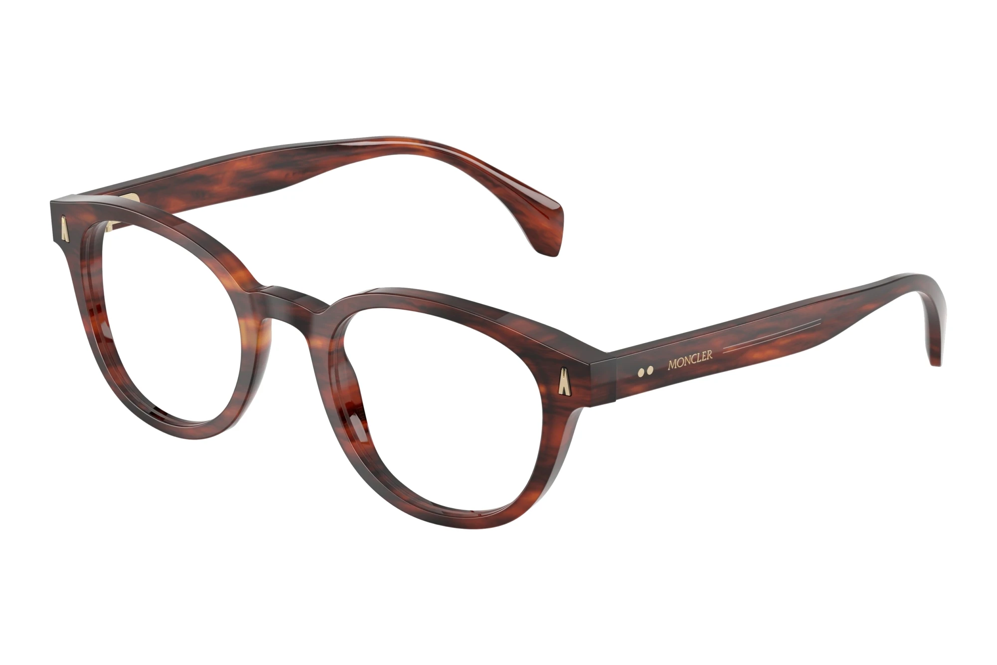 Moncler ME2020 3034 Shiny Striped Brown Havana Moncler ME2020 3034 Shiny Striped Brown Havana