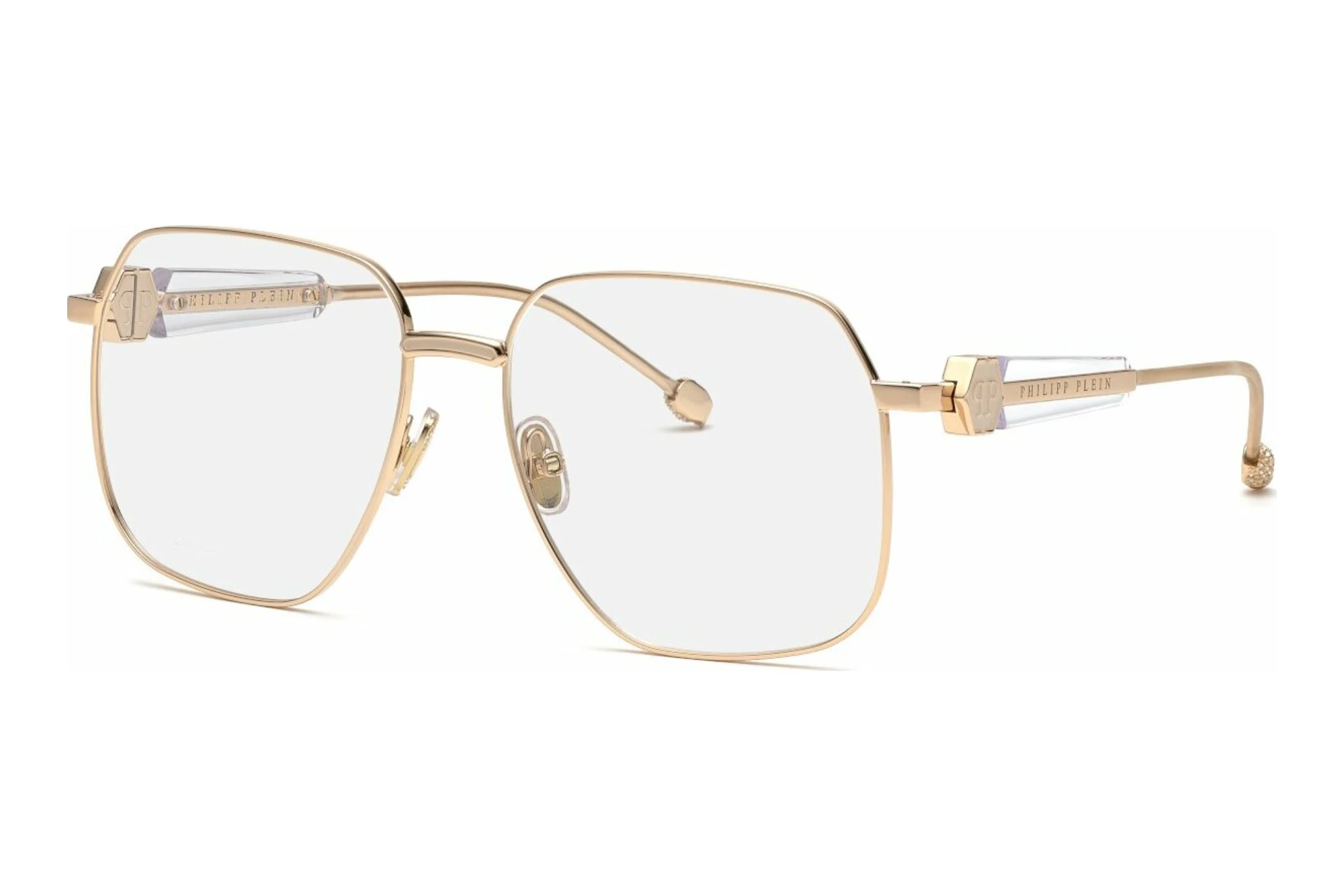 Philipp Plein VPP126S 0F47 SHINY ROSE GOLD W/BEIGE PARTS Philipp Plein VPP126S 0F47 SHINY ROSE GOLD W/BEIGE PARTS