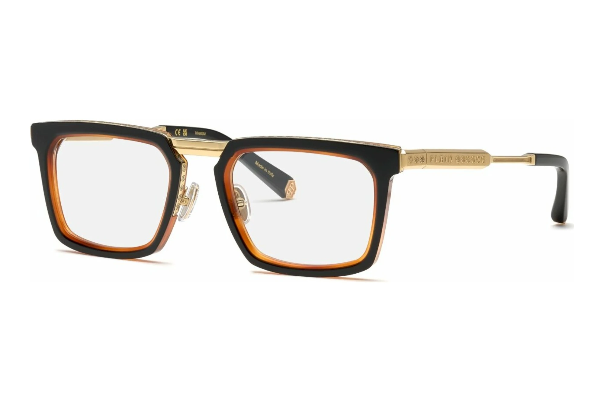 Philipp Plein VPP158M 09TC BLACK TOP+HAVANA Philipp Plein VPP158M 09TC BLACK TOP+HAVANA