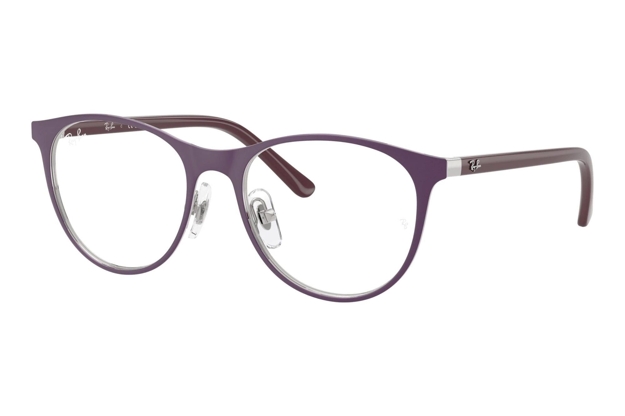 Ray-Ban Kids RY9552V 4098 Matte Violet On Silver Ray-Ban Kids RY9552V 4098 Matte Violet On Silver