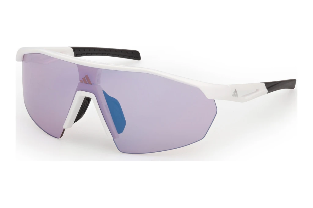 Adidas   SP0116 21X blau verspiegeltMatt Weiss Adidas   SP0116 21X blau verspiegeltMatt Weiss