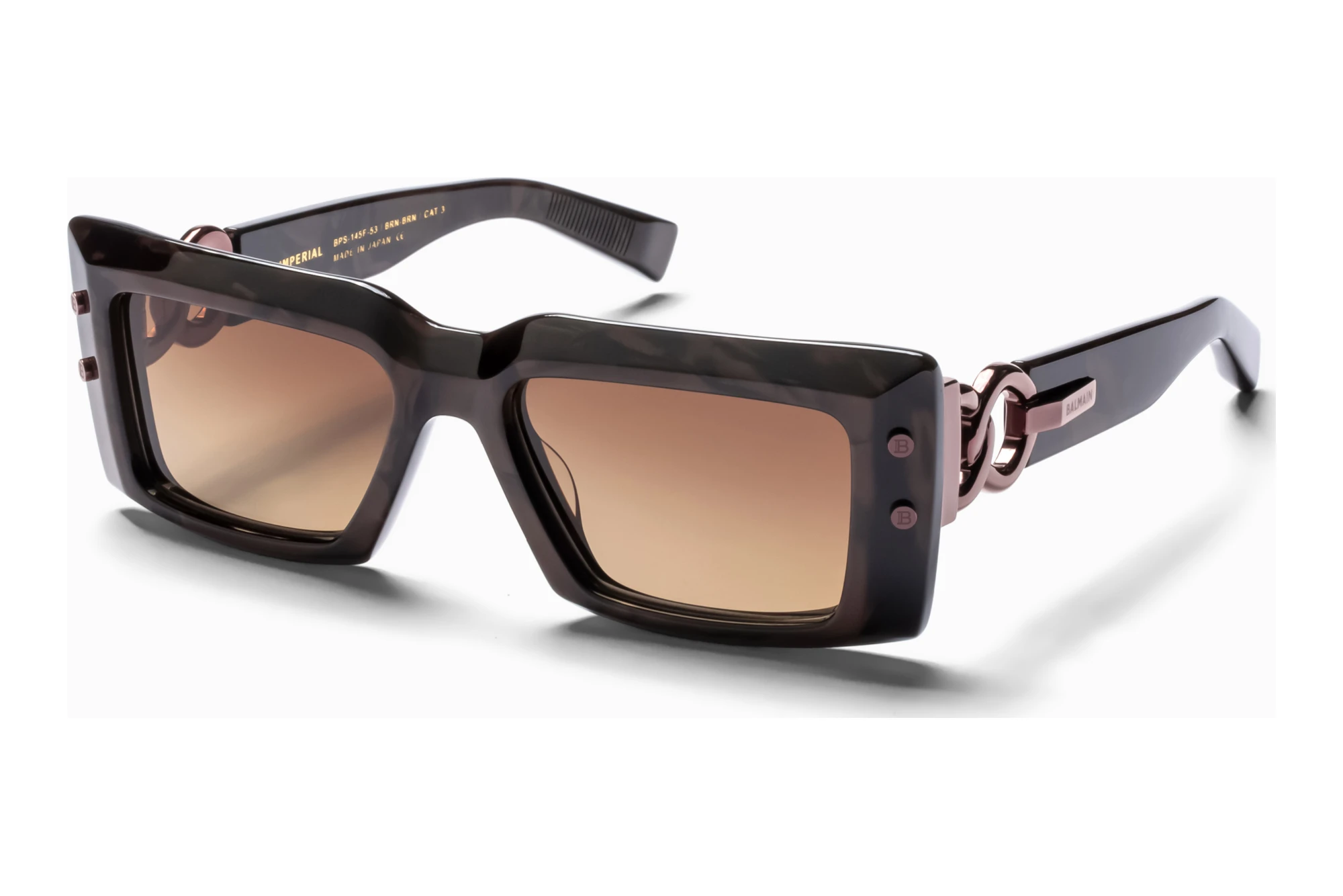 Balmain Paris BPS-145 F Dark Brown to Light Brown - ARLeather Brown - Brown w Balmain Paris BPS-145 F Dark Brown to Light Brown - ARLeather Brown - Brown w
