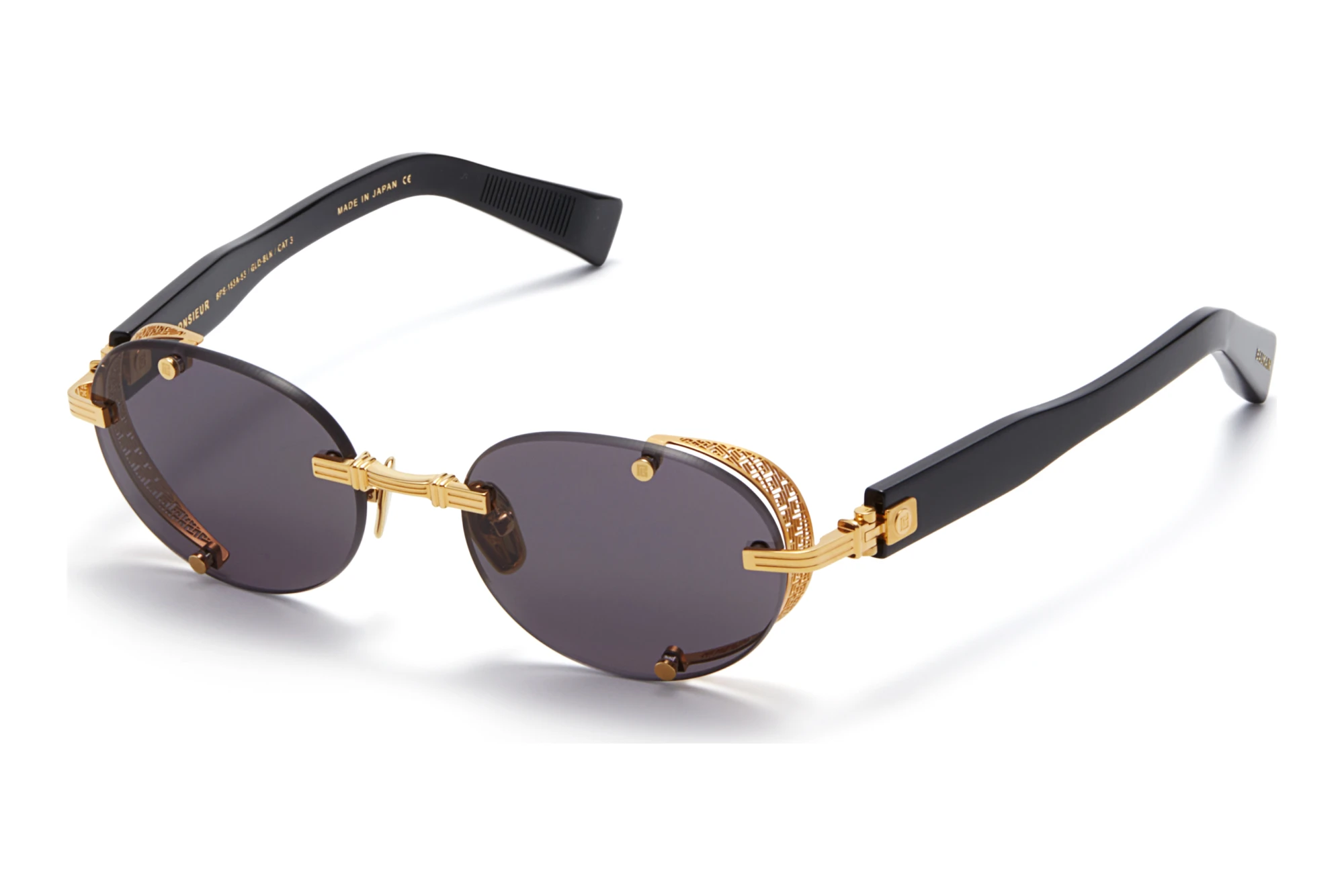 Balmain Paris BPS-153 A Dark Grey - ARYellow Gold - Black w Balmain Paris BPS-153 A Dark Grey - ARYellow Gold - Black w