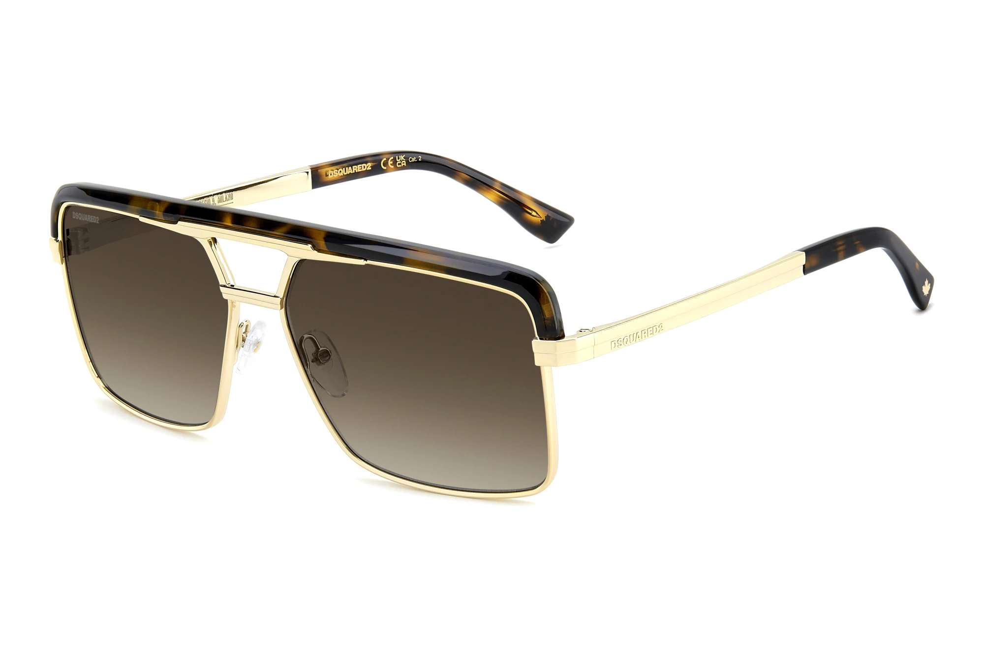 Dsquared2 D2 0212/S 2IK/HA BROWN SHADEDHAVANA GOLD Dsquared2 D2 0212/S 2IK/HA BROWN SHADEDHAVANA GOLD