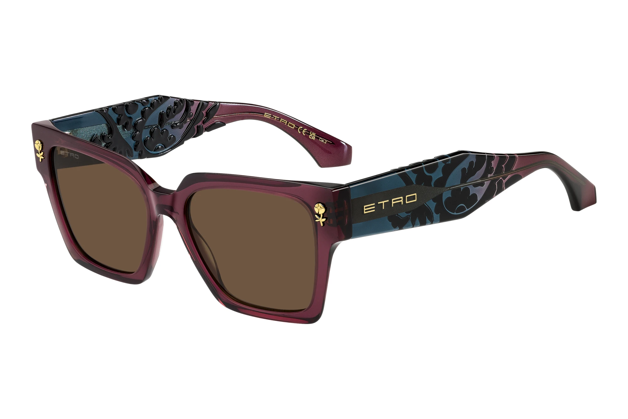 Etro ETRO 0128/S LHF/70 BROWNBURGUNDY 2 Etro ETRO 0128/S LHF/70 BROWNBURGUNDY 2