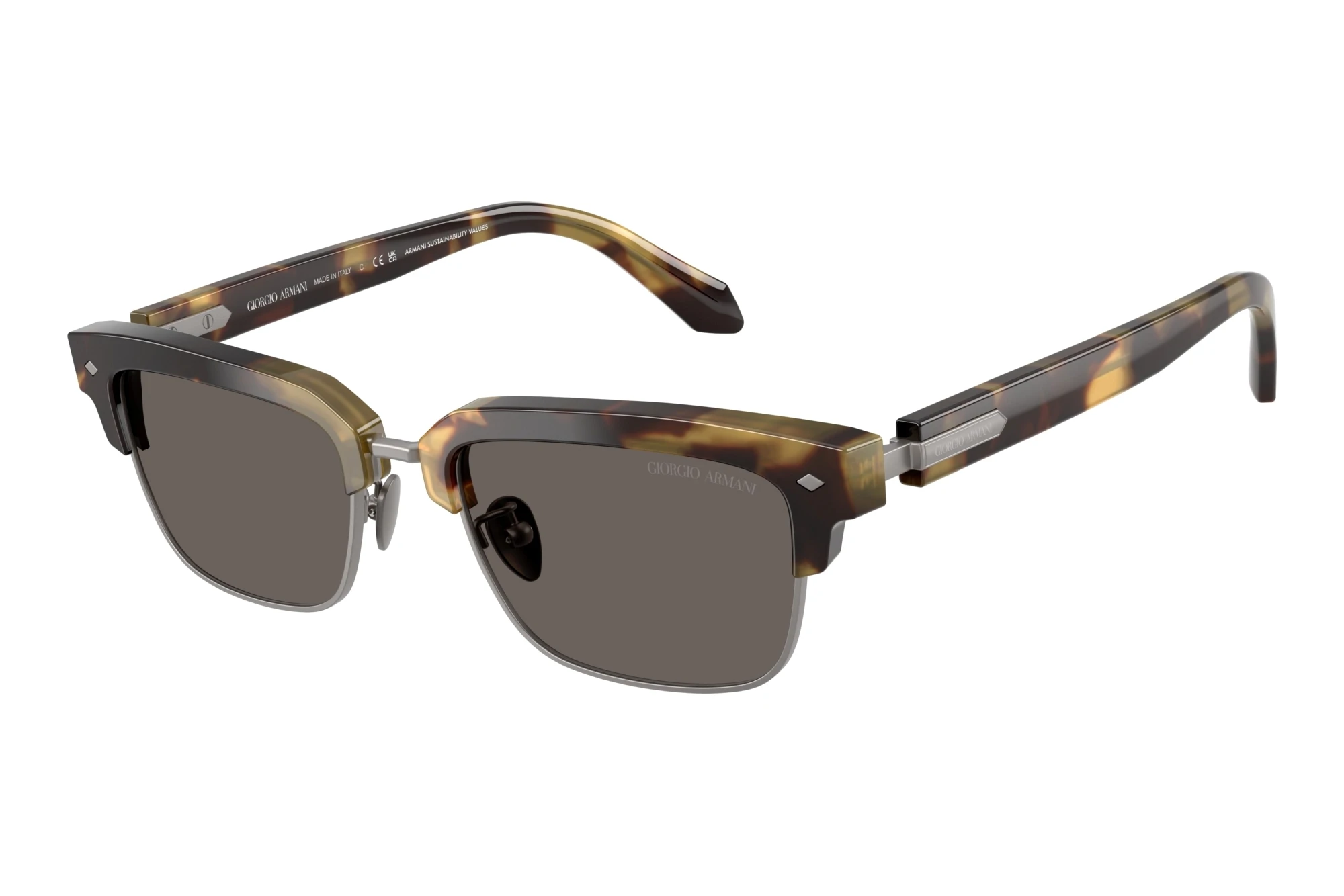 Giorgio Armani AR8243 6301B1 Dark GreyBrown/Yellow Havana Giorgio Armani AR8243 6301B1 Dark GreyBrown/Yellow Havana