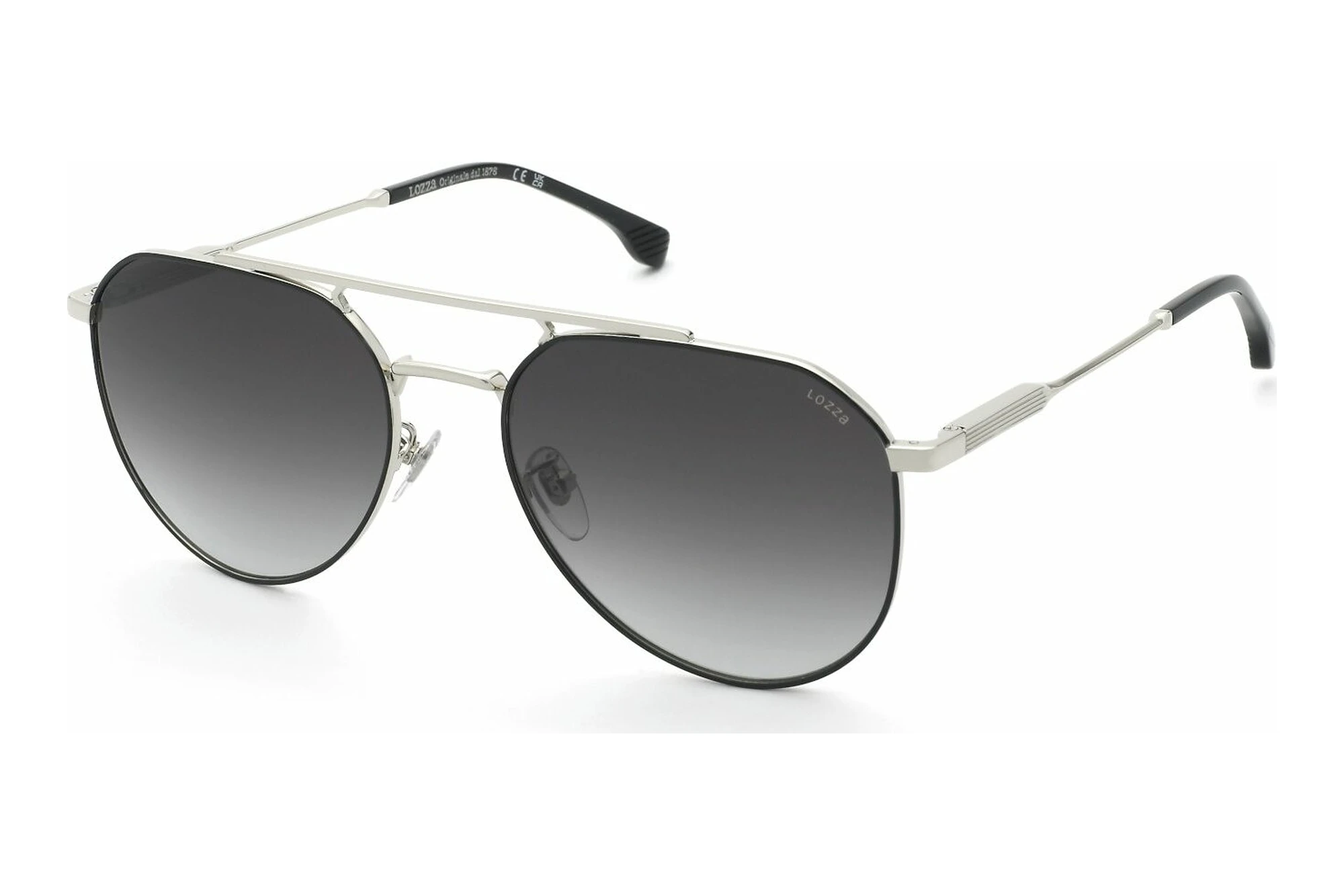 Lozza SL2435 0K07 SMOKE GRADIENTSHINY PALLADIUM W/SEMI MATT BLACK PARTS Lozza SL2435 0K07 SMOKE GRADIENTSHINY PALLADIUM W/SEMI MATT BLACK PARTS