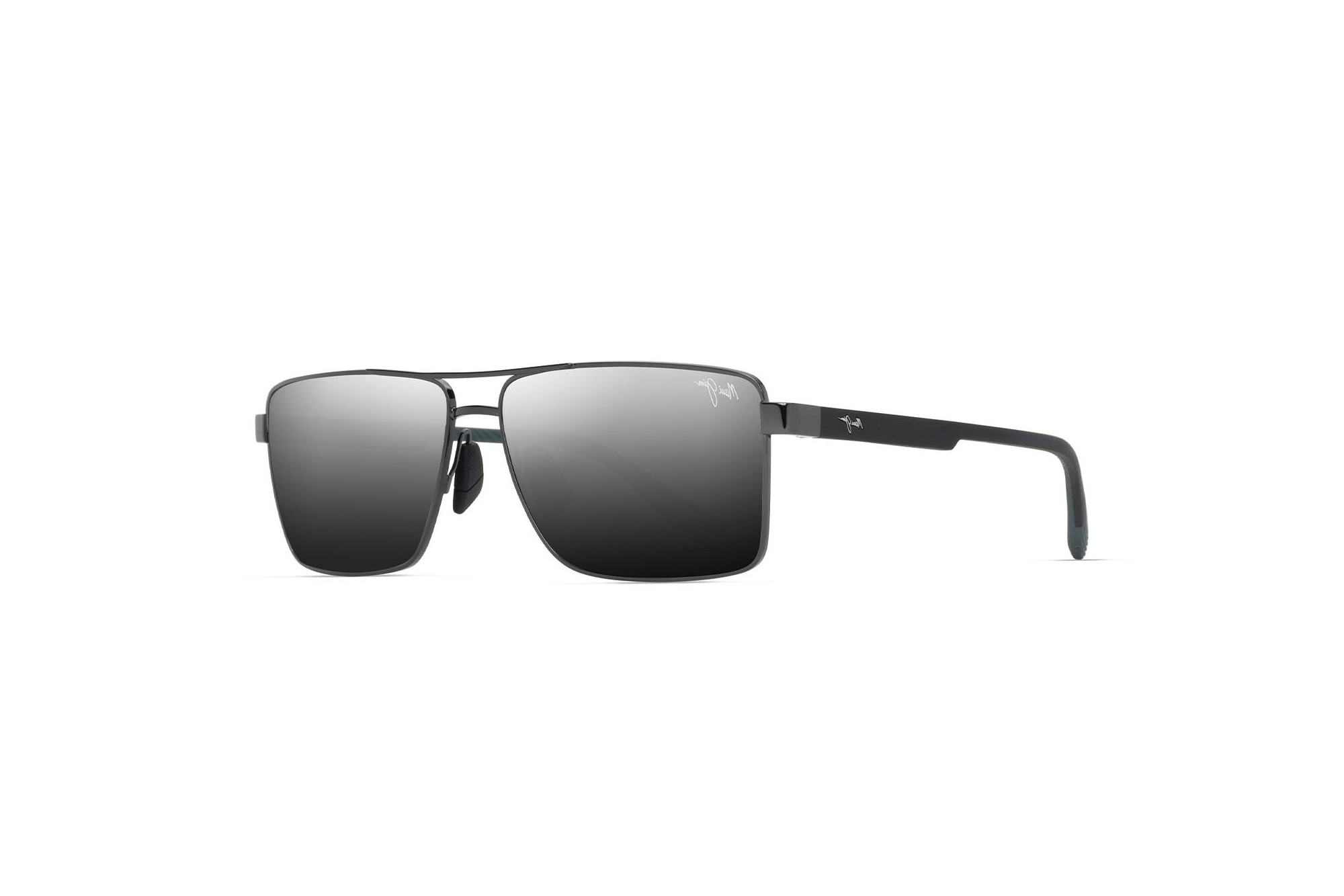 Maui Jim Piha DSB621-02 Dual Mirror Silver to BlackShiny Gunmetal w/Black Maui Jim Piha DSB621-02 Dual Mirror Silver to BlackShiny Gunmetal w/Black