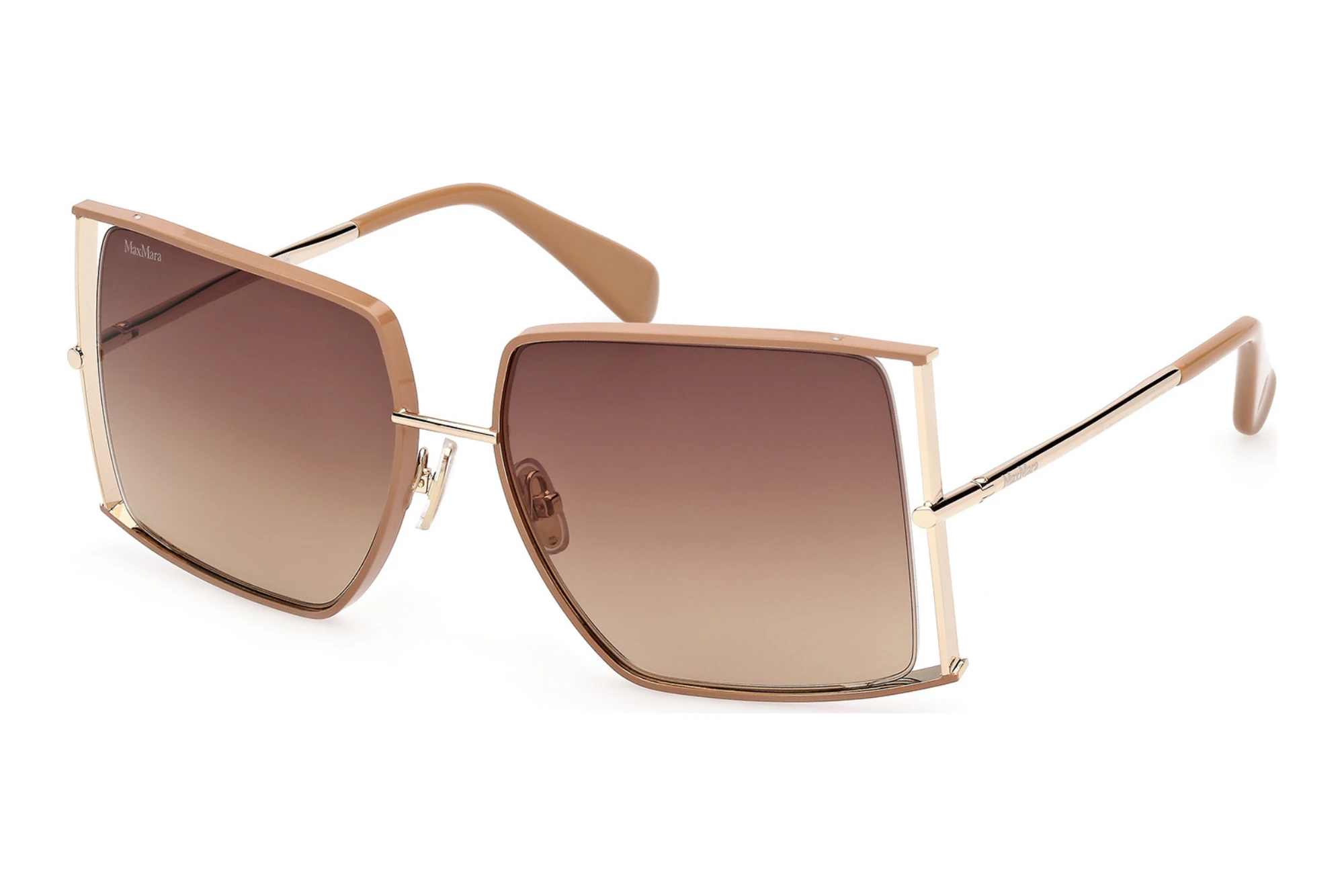 Max Mara MM0120 47F braun verlaufendGlänzend Hellbraun Max Mara MM0120 47F braun verlaufendGlänzend Hellbraun