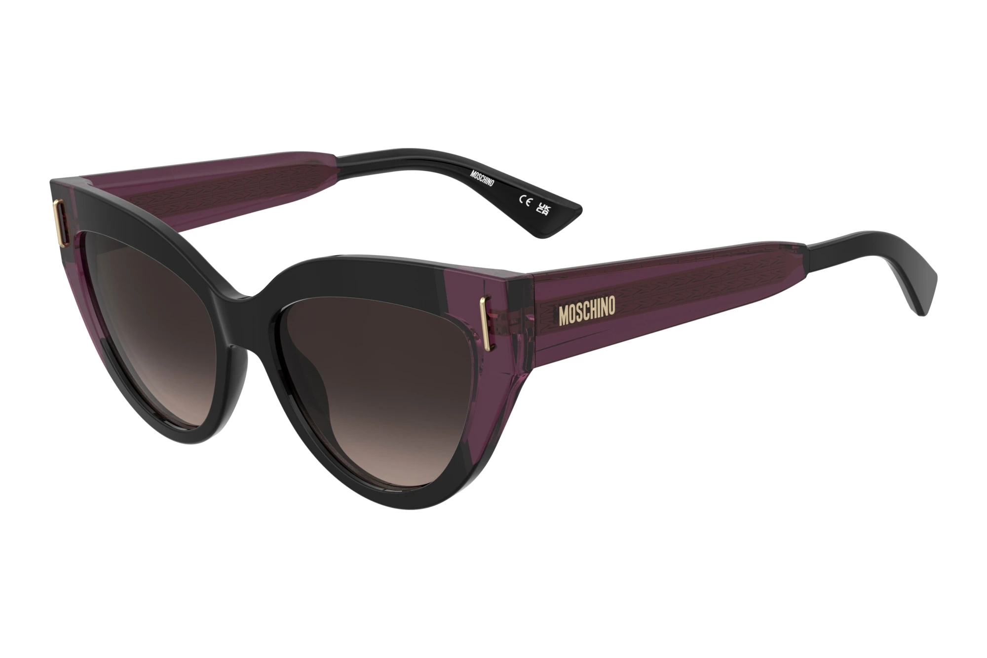 Moschino MOS208/S GUU/HA BROWN SHADEDBLACK BURGUNDY Moschino MOS208/S GUU/HA BROWN SHADEDBLACK BURGUNDY