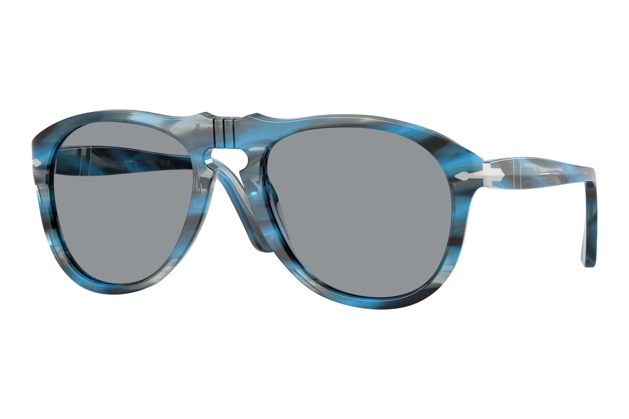 Persol PO0649 1234R5 GreyStriped Blue And Grey Persol PO0649 1234R5 GreyStriped Blue And Grey