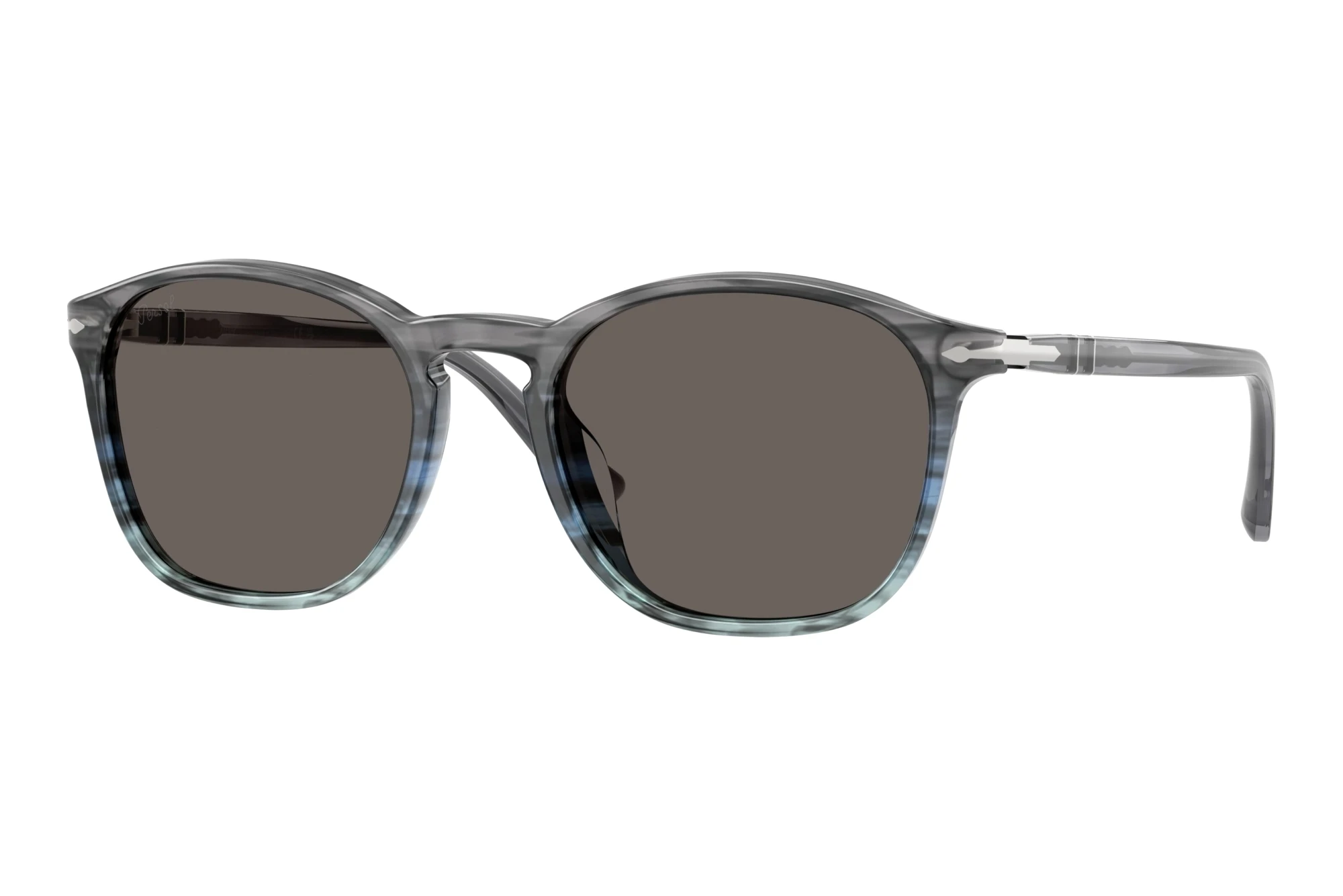 Persol PO3007SX 1205B1 Dark GreyGradient Stripped Grey Blue Persol PO3007SX 1205B1 Dark GreyGradient Stripped Grey Blue
