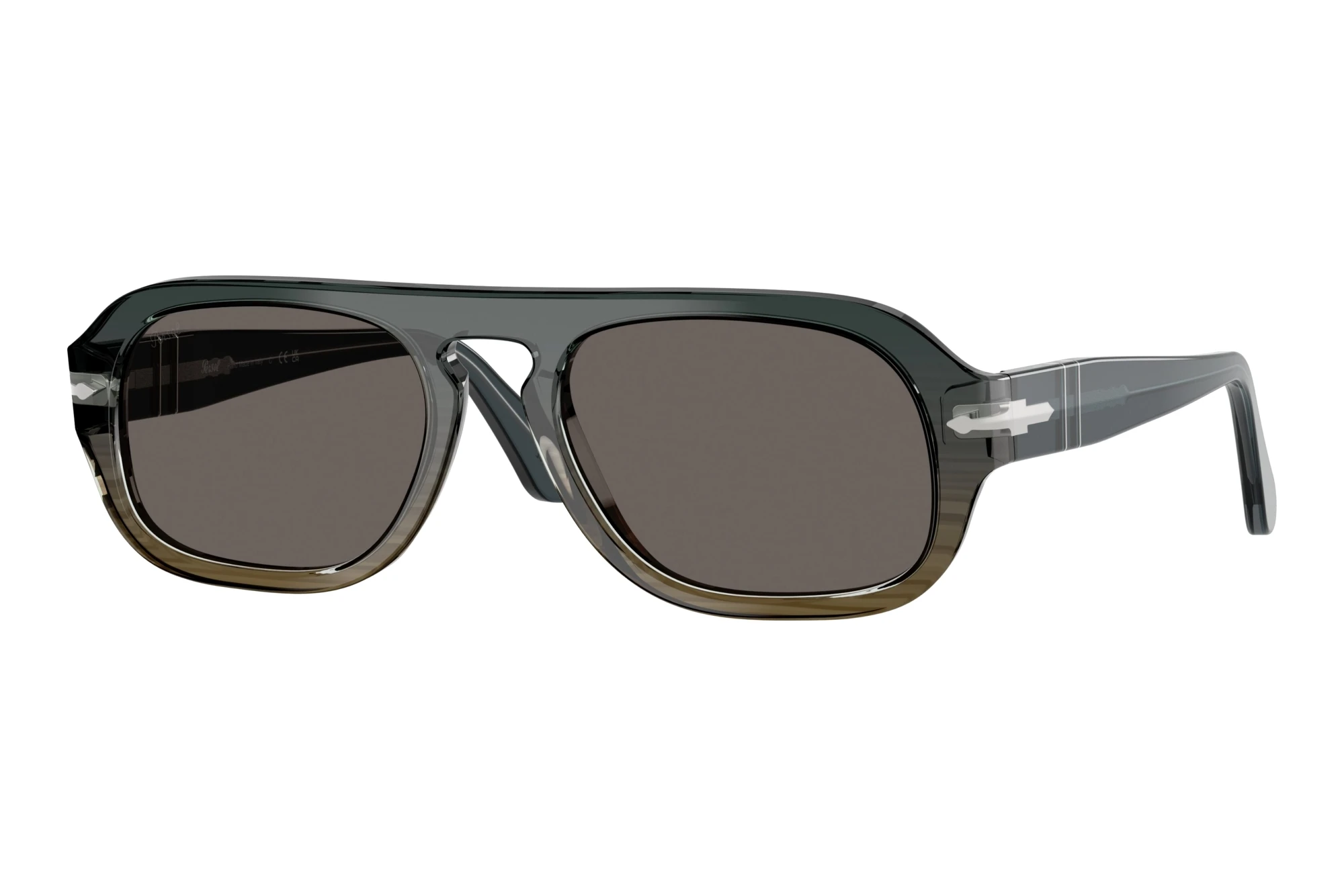 Persol PO3369S 1012B1 Dark GreyGrey Striped Green Persol PO3369S 1012B1 Dark GreyGrey Striped Green