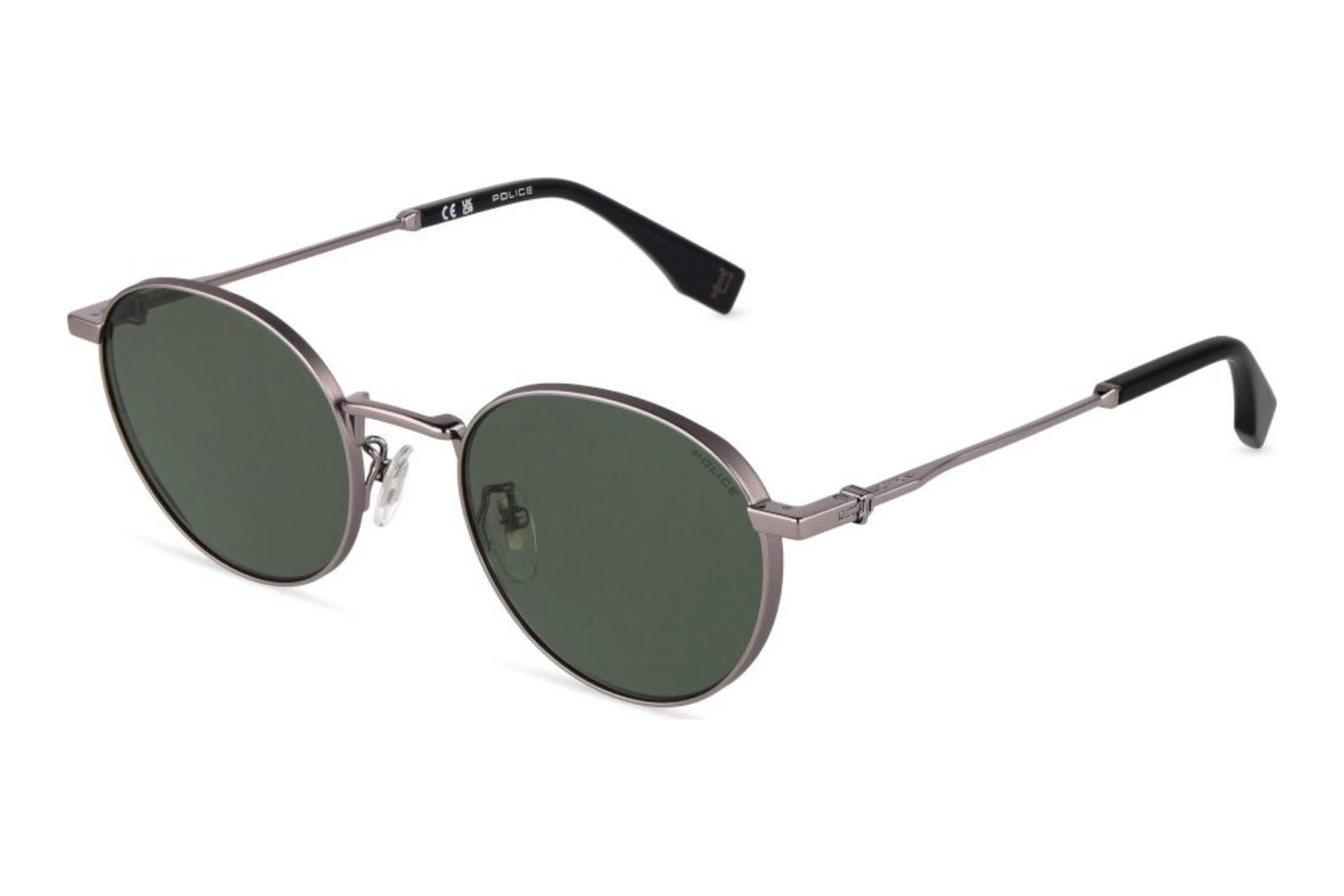 Police SPLU73 0E56 GREENTOTAL SHINY RUTHENIUM W/MATT/SANDBLASTED Police SPLU73 0E56 GREENTOTAL SHINY RUTHENIUM W/MATT/SANDBLASTED