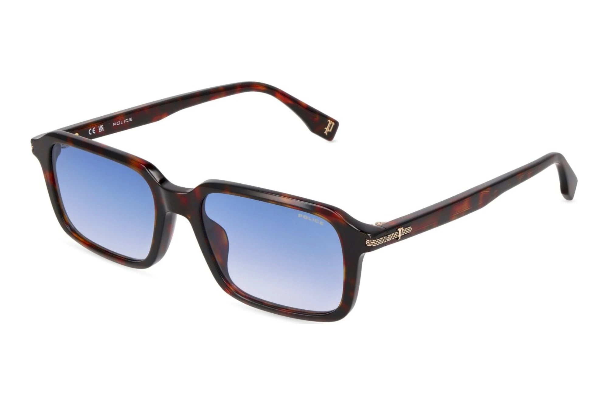 Police SPLV28 0722 BLUE GRADIENT BLUESHINY DARK HAVANA Police SPLV28 0722 BLUE GRADIENT BLUESHINY DARK HAVANA