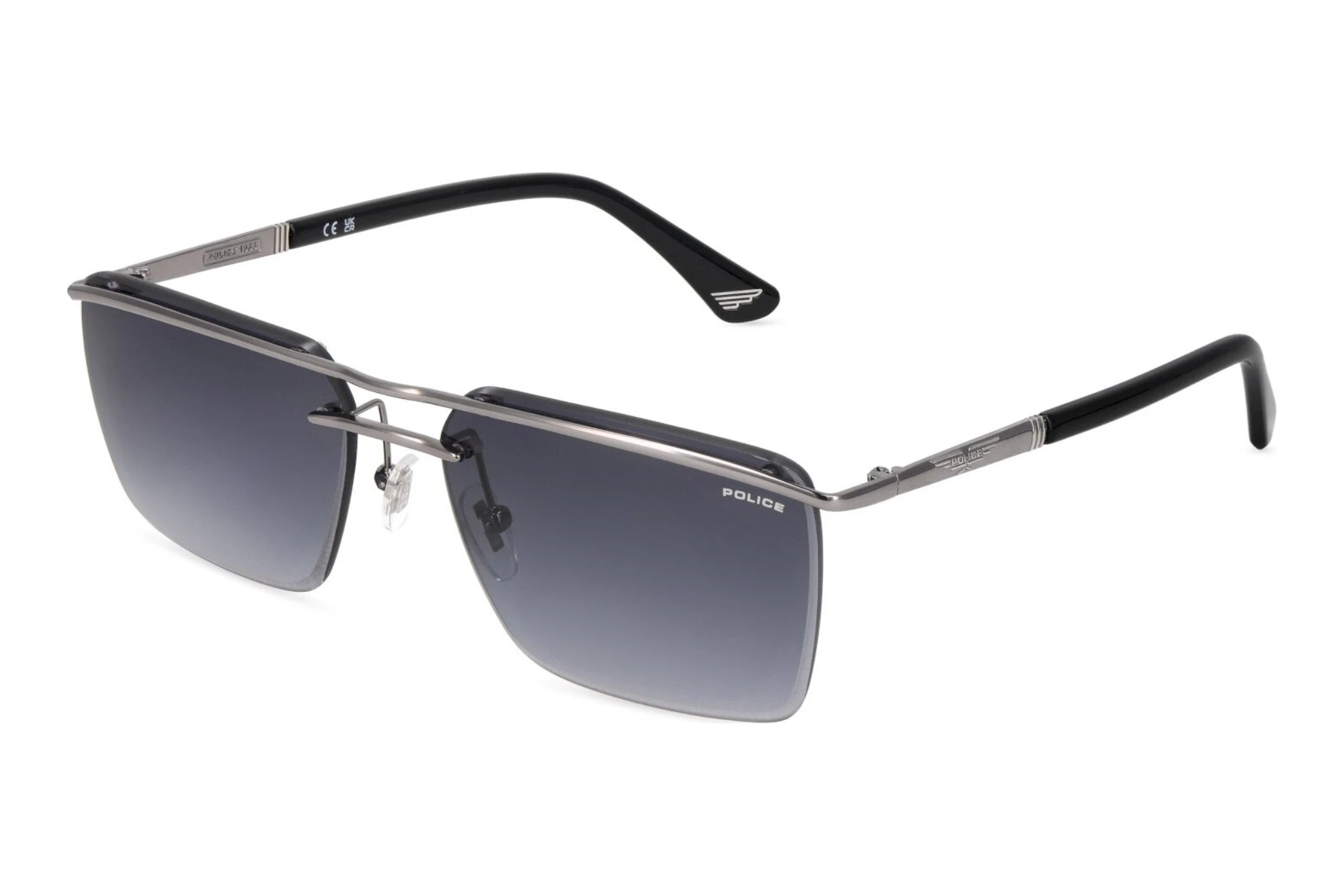 Police SPLV32 0509 SMOKE GRADIENT SMOKETOTAL SHINY RUTHENIUM Police SPLV32 0509 SMOKE GRADIENT SMOKETOTAL SHINY RUTHENIUM