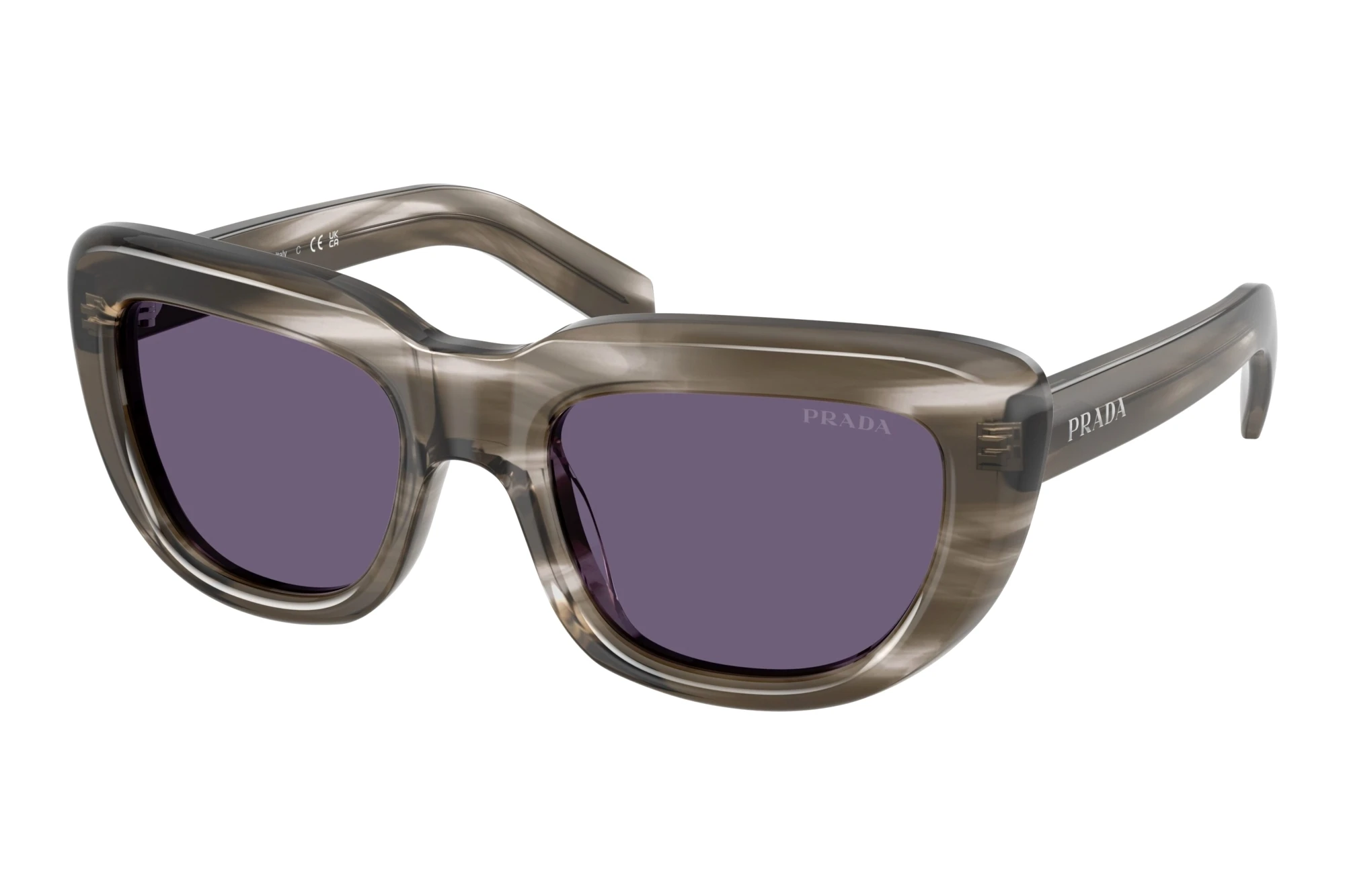 Prada PR D07S 26O70W VioletStriped Ebony Prada PR D07S 26O70W VioletStriped Ebony