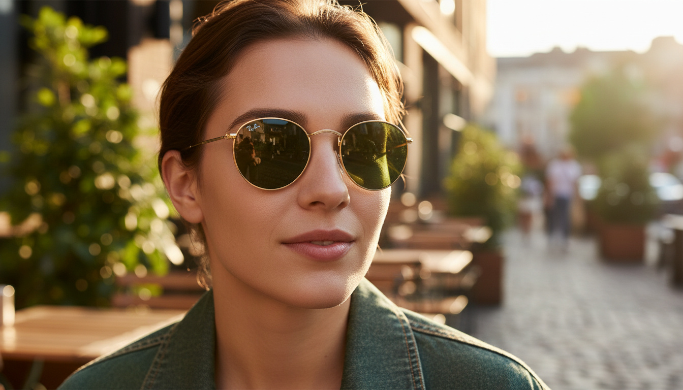 Vue de face Ray-Ban ROUND METAL (RB3447 - 001)
