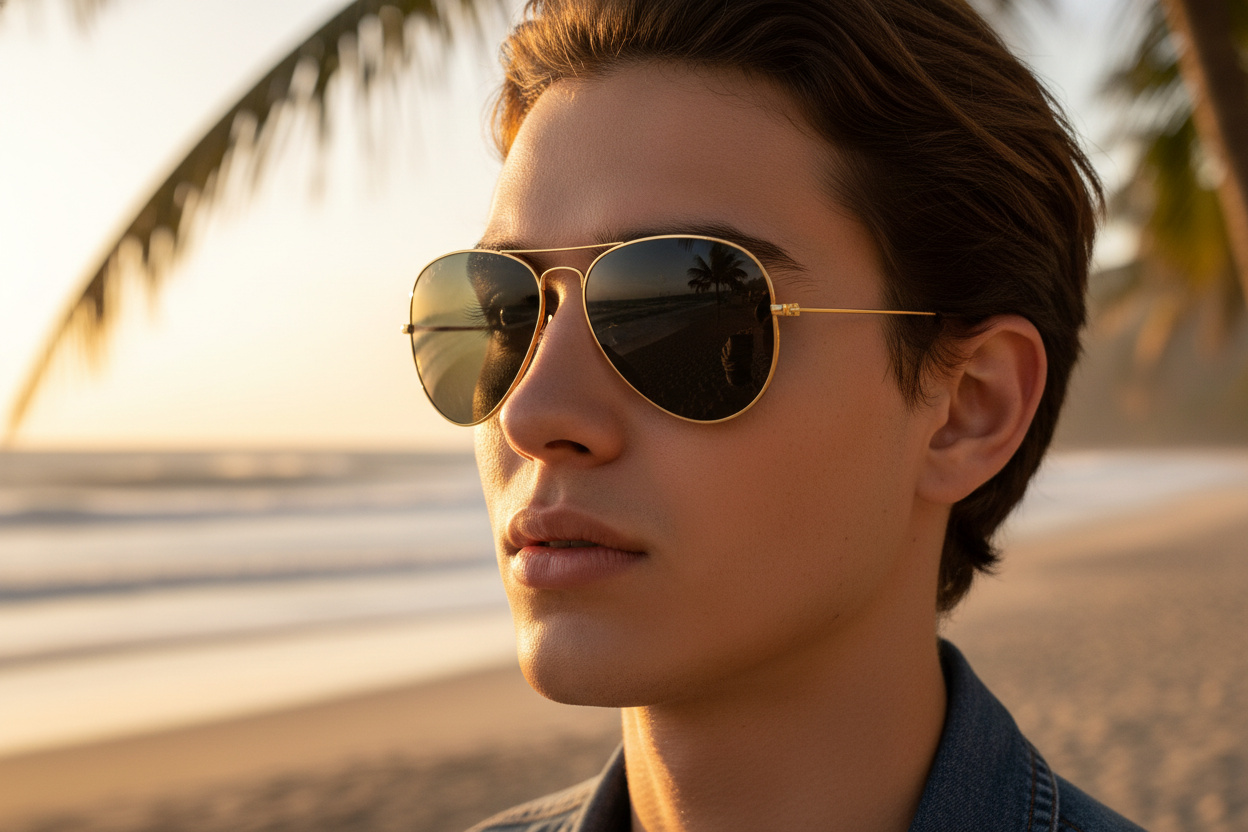Vue de face Ray-Ban AVIATOR LARGE METAL (RB3025 - 919648)