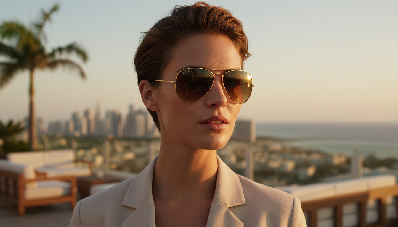 Vue de face Ray-Ban AVIATOR LARGE METAL (RB3025 - 001/M2)
