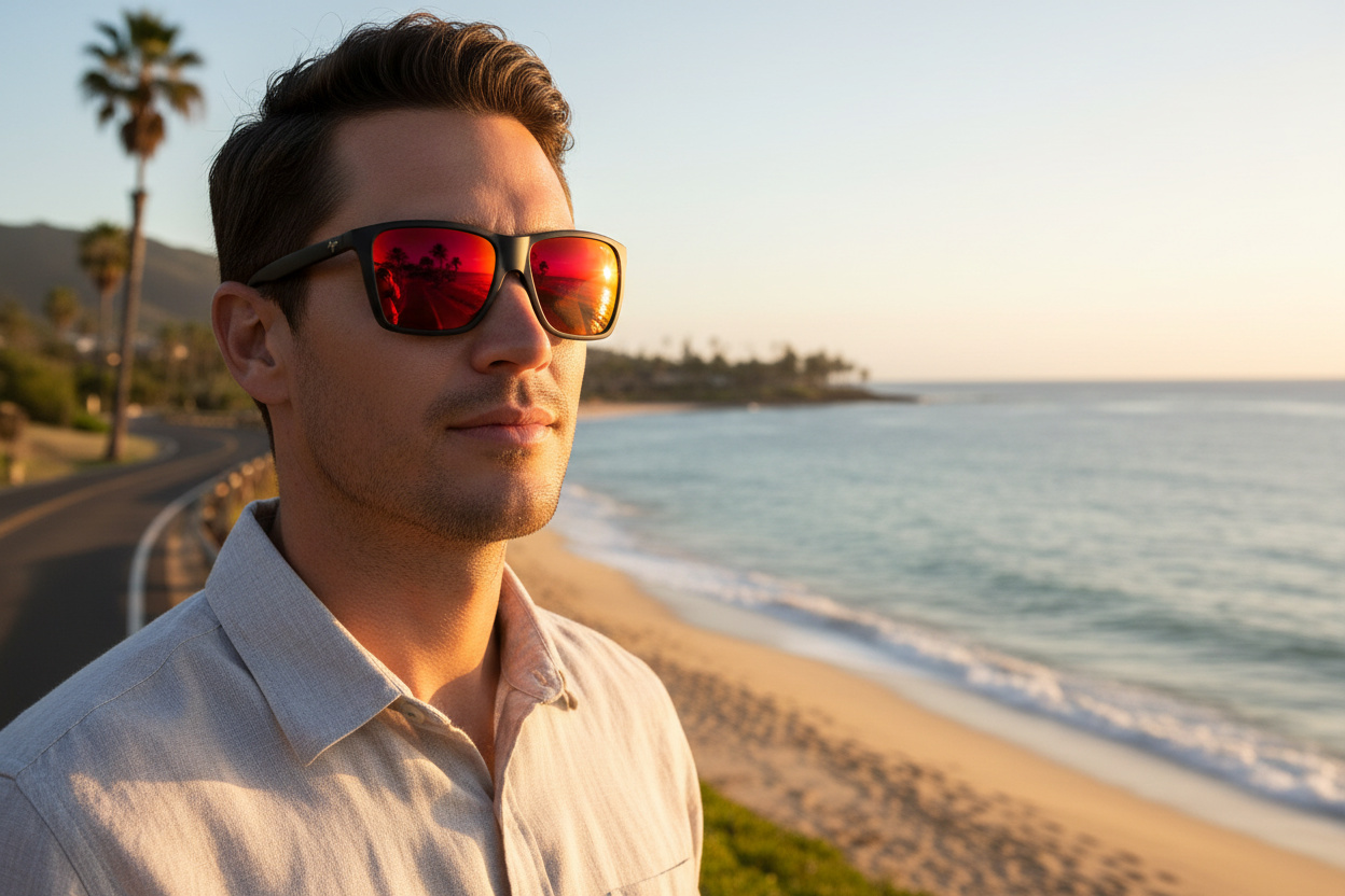 Vue de face Maui Jim Cruzem (RM864-02A)
