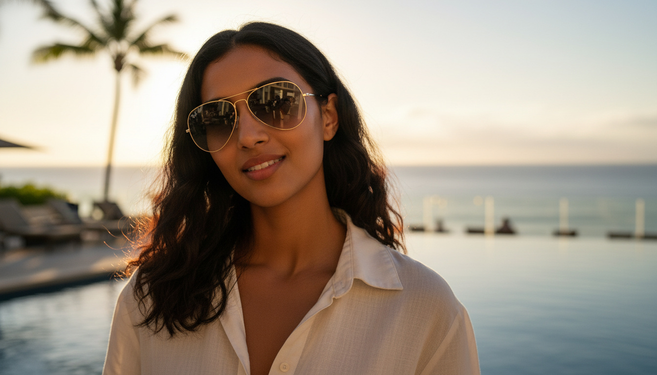 Vue de face Ray-Ban AVIATOR METAL II (RB3689 - 001/GD)