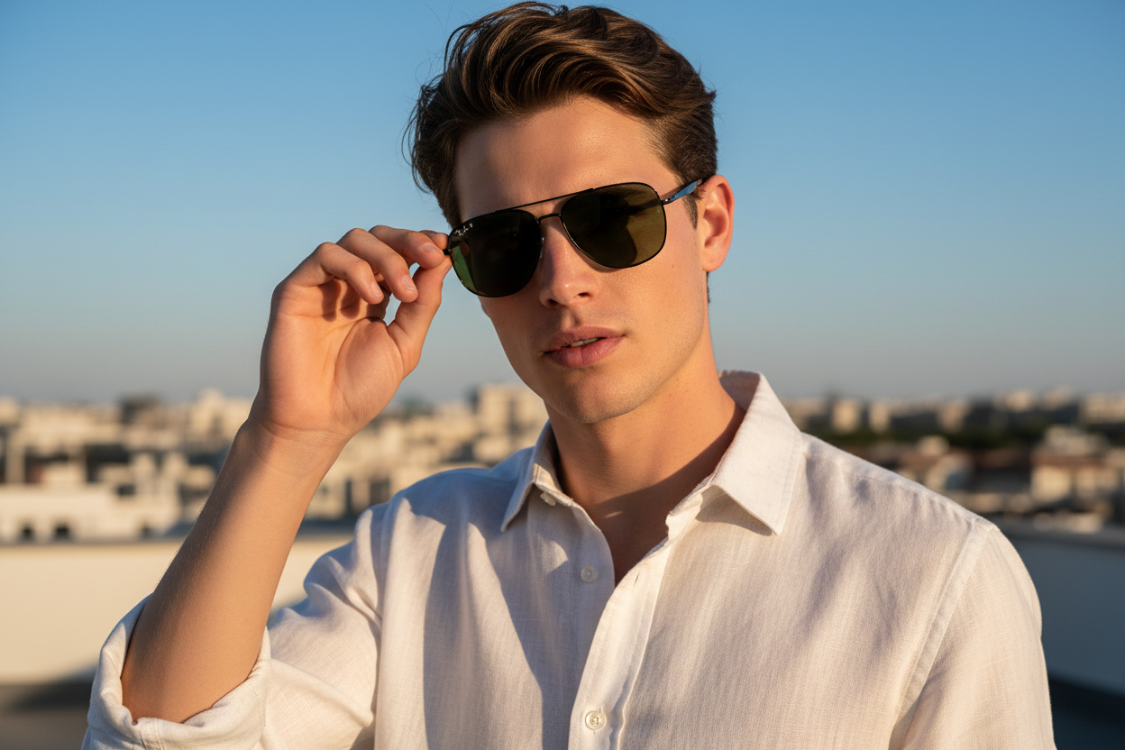 Vue de face Ray-Ban RB3683 (002/58)