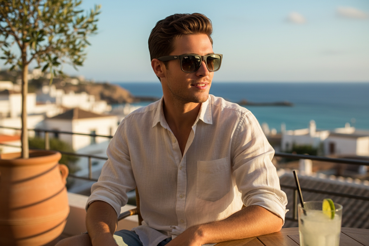 Vue de face Ray-Ban JUSTIN (RB4165 - 854/7Z)