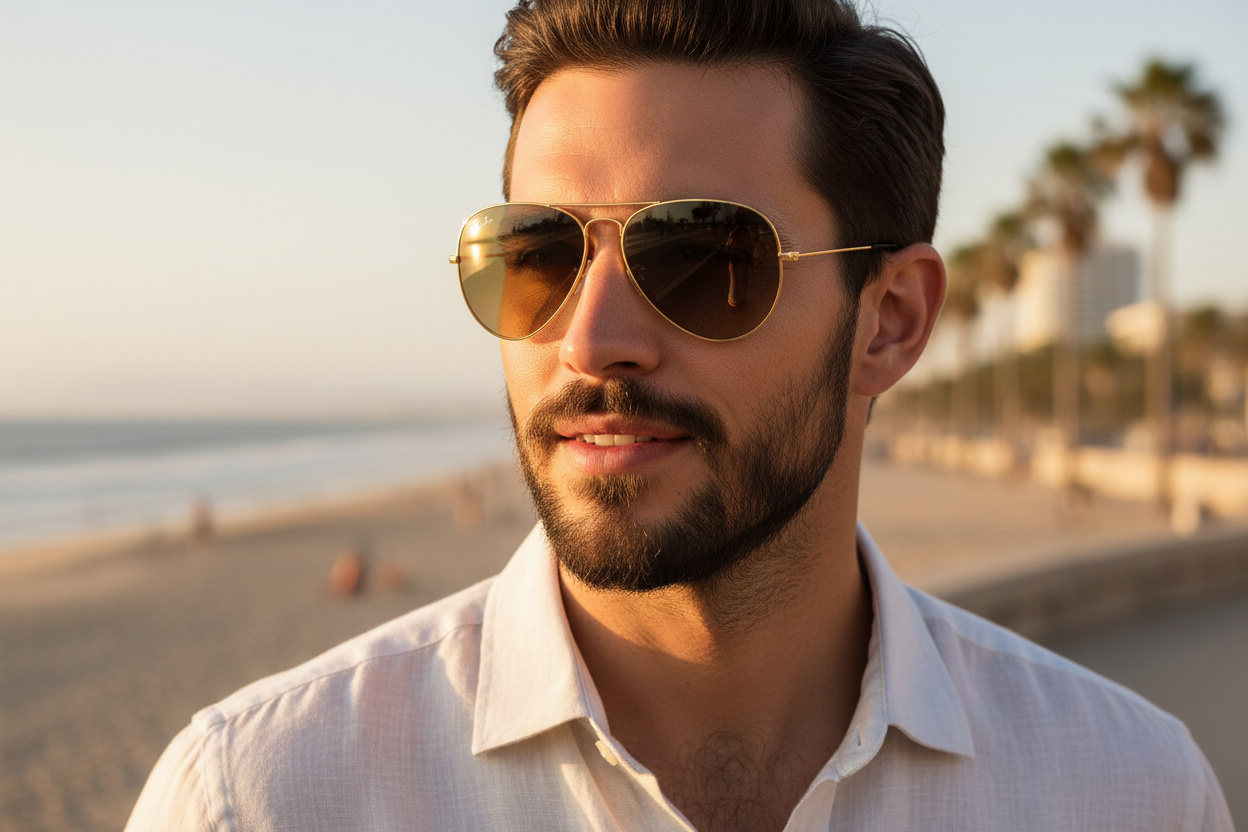Vue de face Ray-Ban AVIATOR LARGE METAL (RB3025 - 9196G5)