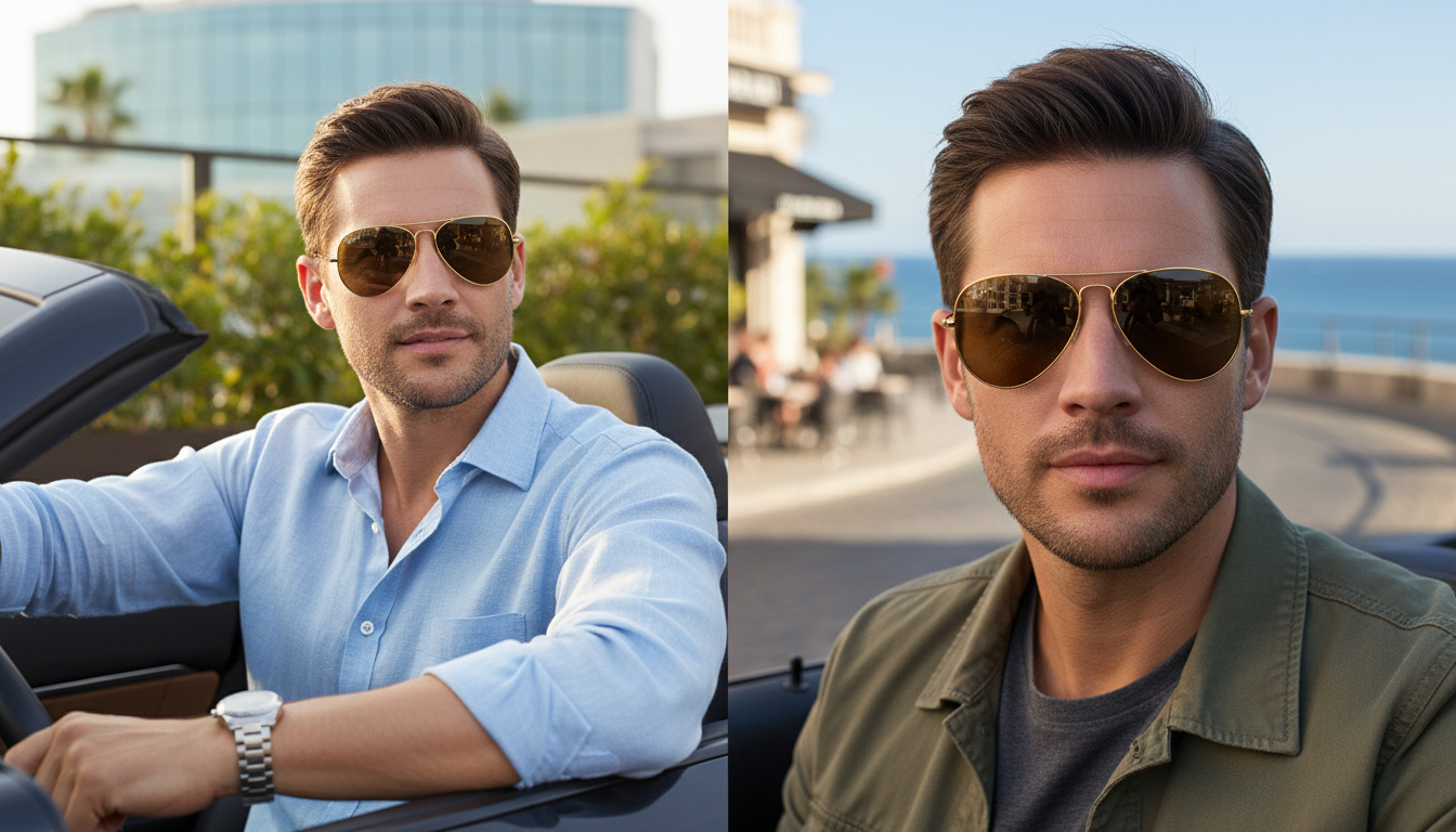 Vue de face Ray-Ban AVIATOR LARGE METAL (RB3025 - 9196G5)