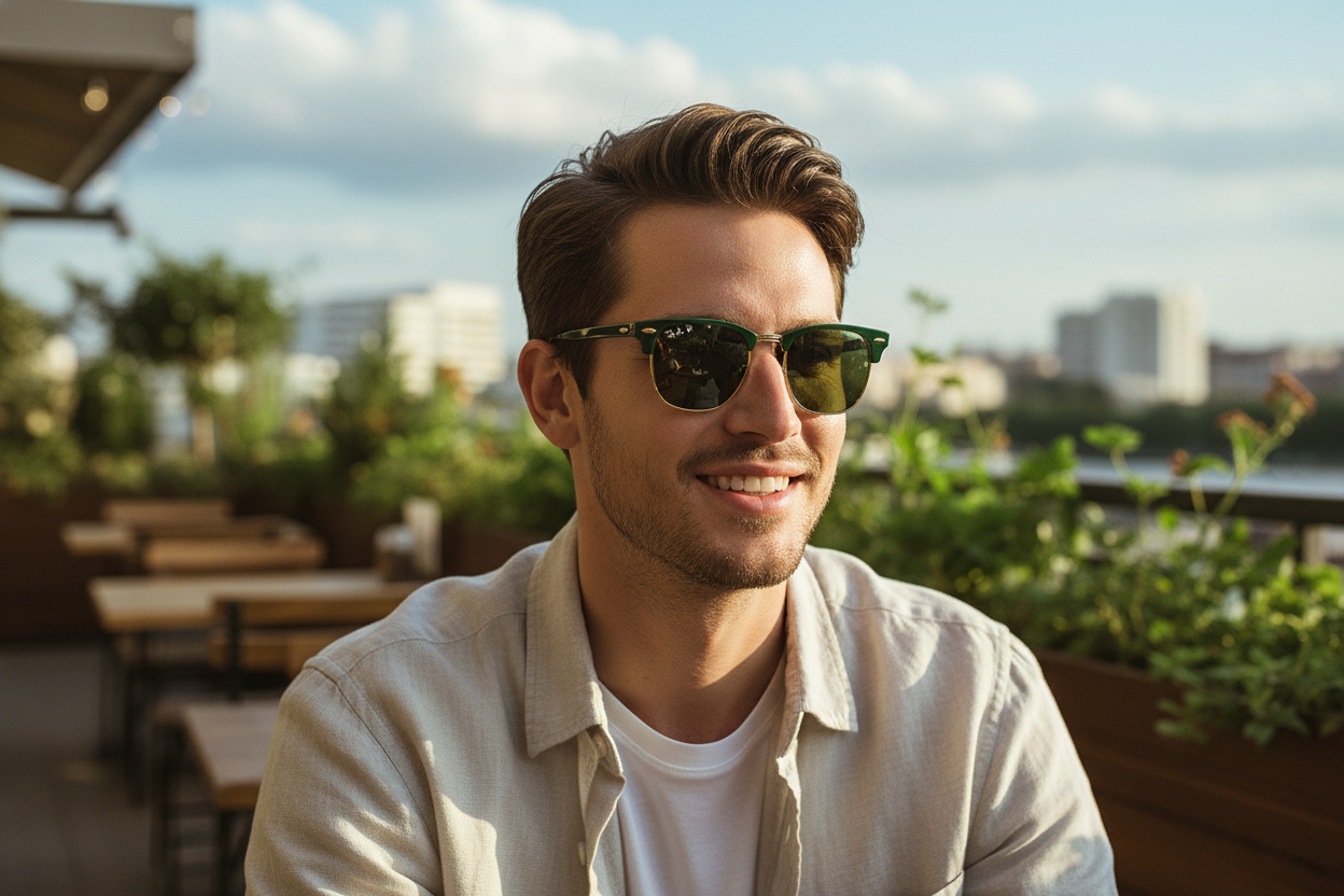 Vue de face Ray-Ban CLUBMASTER (RB3016 - 1368G4)