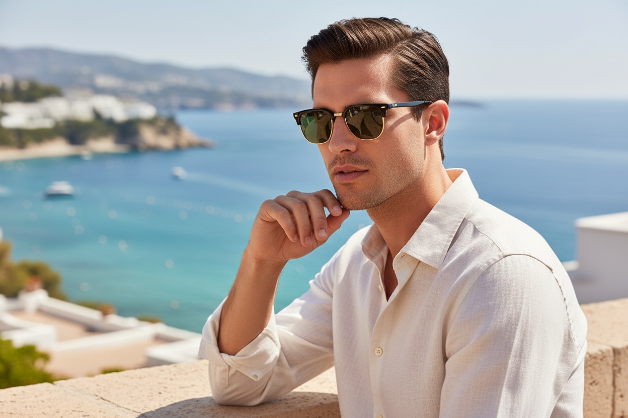 Vue de face Ray-Ban NEW CLUBMASTER (RB4416 - 601/31)
