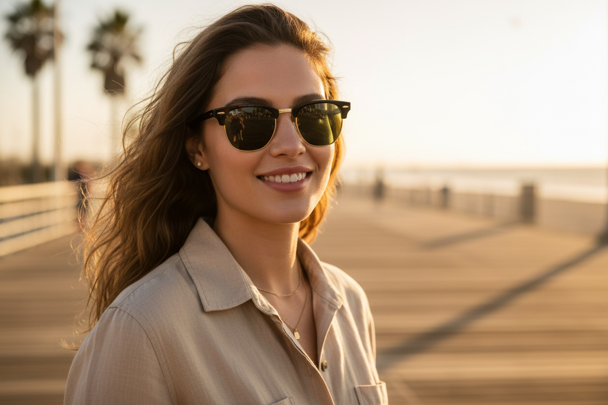 Vue de face Ray-Ban CLUBMASTER (RB3016 - W0365)