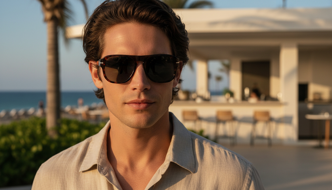 Vue de face Persol JEAN (PO3310S - 24/B1)