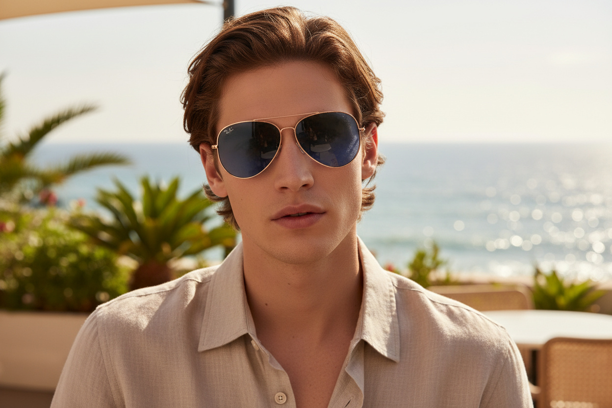 Vue de face Ray-Ban AVIATOR REVERSE (RBR0101S - 92023A)
