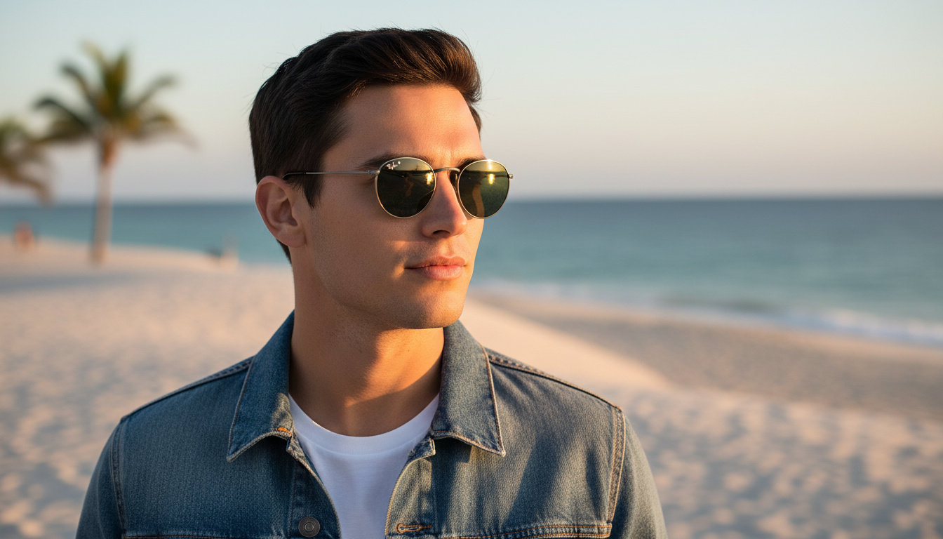 Vue de face Ray-Ban ROUND METAL (RB3447 - 004/G4)