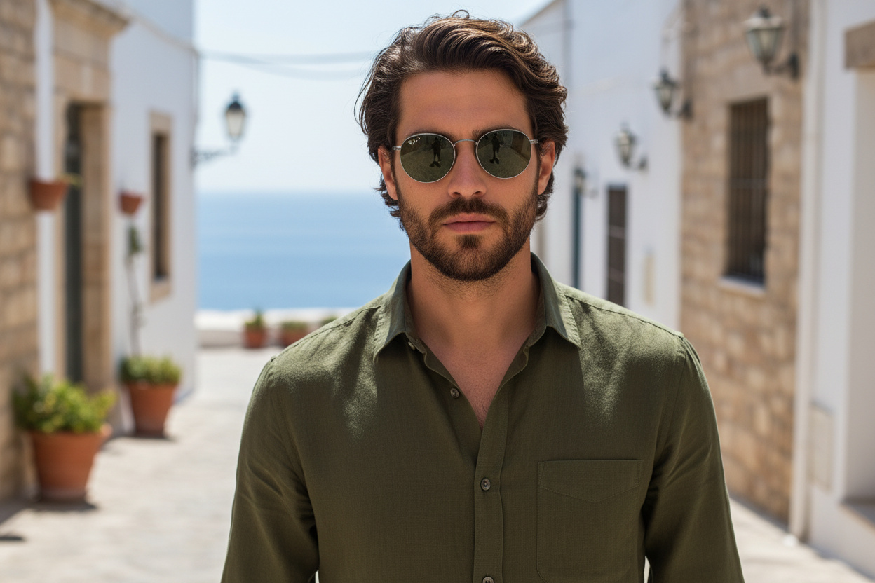 Vue de face Ray-Ban ROUND METAL (RB3447 - 004/G4)
