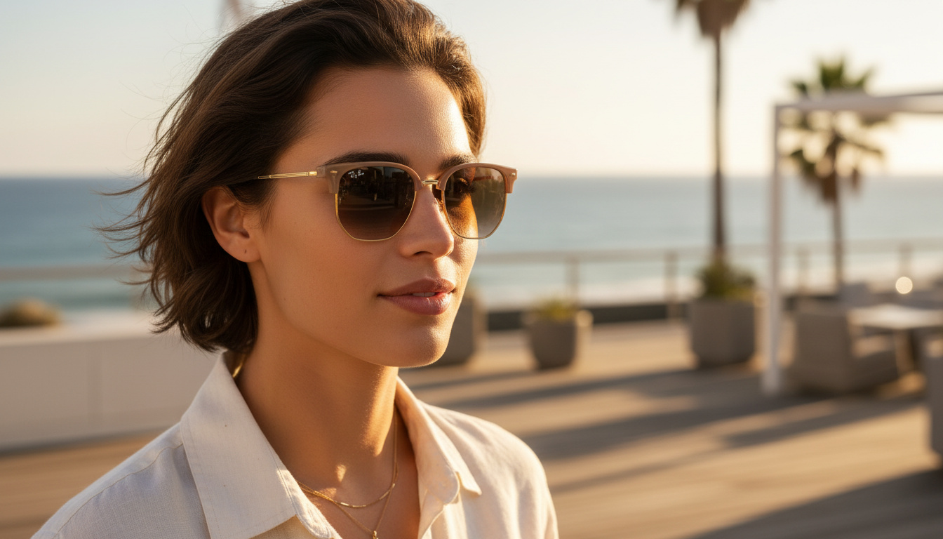 Vue de face Ray-Ban NEW CLUBMASTER (RB4416 - 672151)