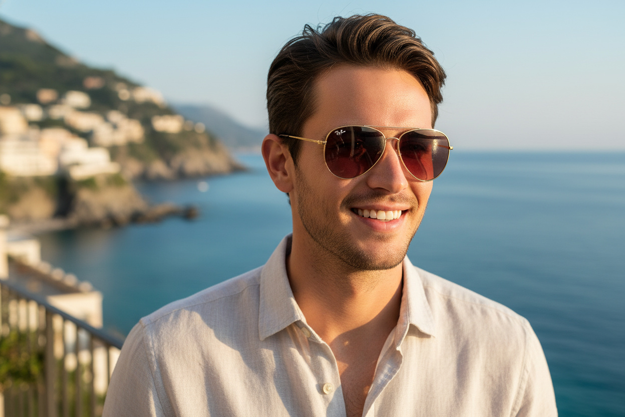 Vue de face Ray-Ban AVIATOR REVERSE (RBR0101S - 001/69)