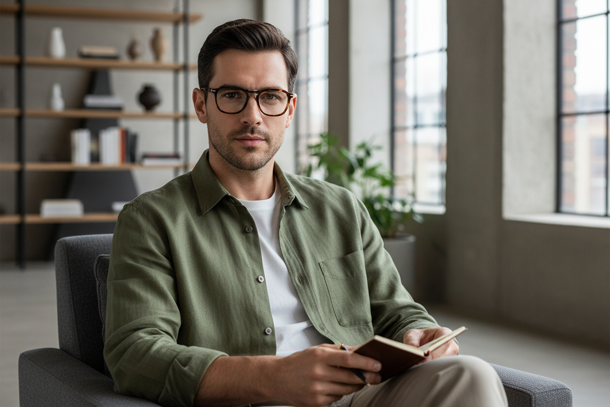 Vue de face Persol RENE' (PO3345V - 24)
