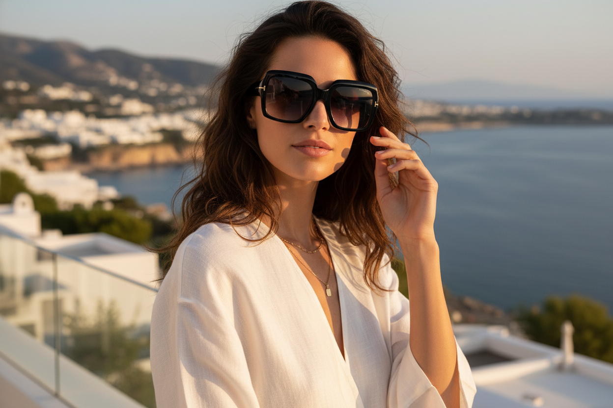 Vue de face Tom Ford KAYA (FT1082 - 01B)