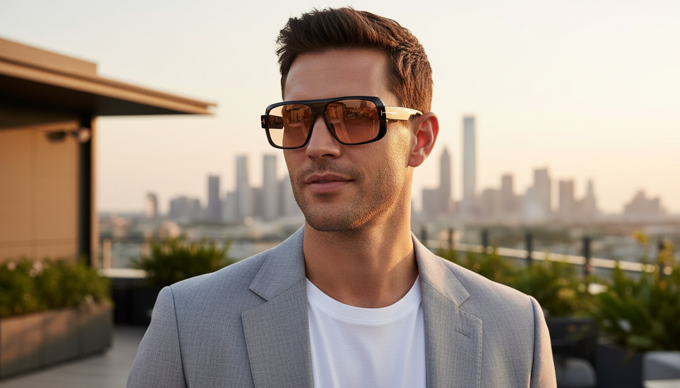 Vue de face Tom Ford TURNER (FT1101 - 01E)