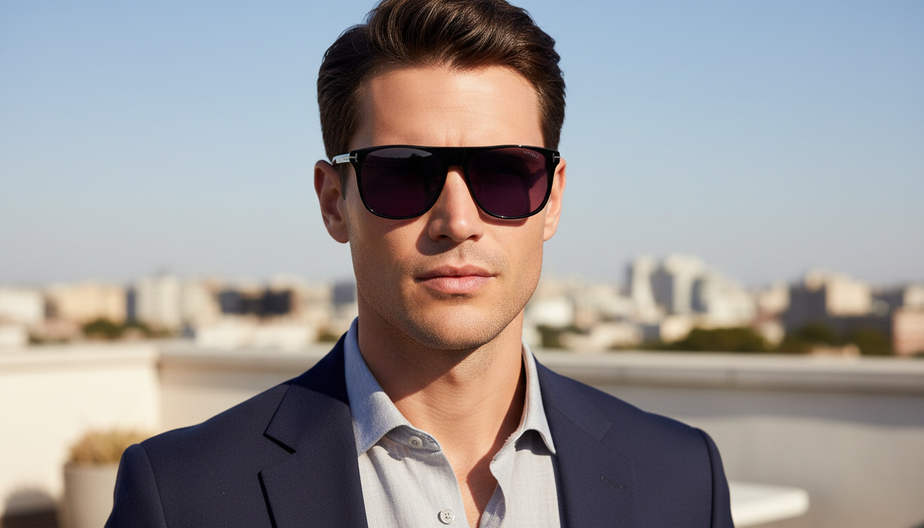 Vue de face Tom Ford LIONEL-02 (FT1105 - 01A)