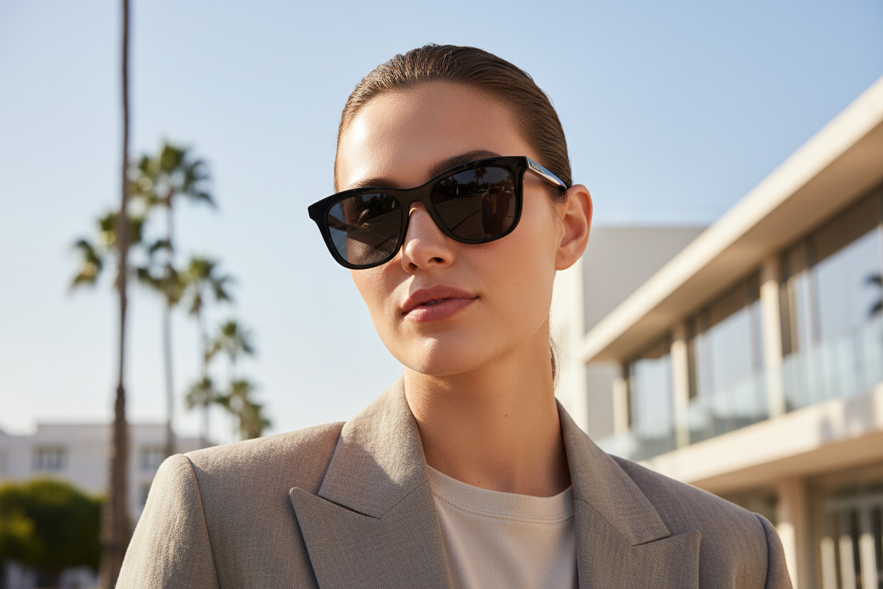 Vue de face Saint Laurent SL 587/K (001)