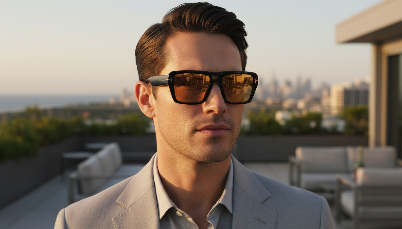 Vue de face Tom Ford REDFORD (FT1153 - 01E)