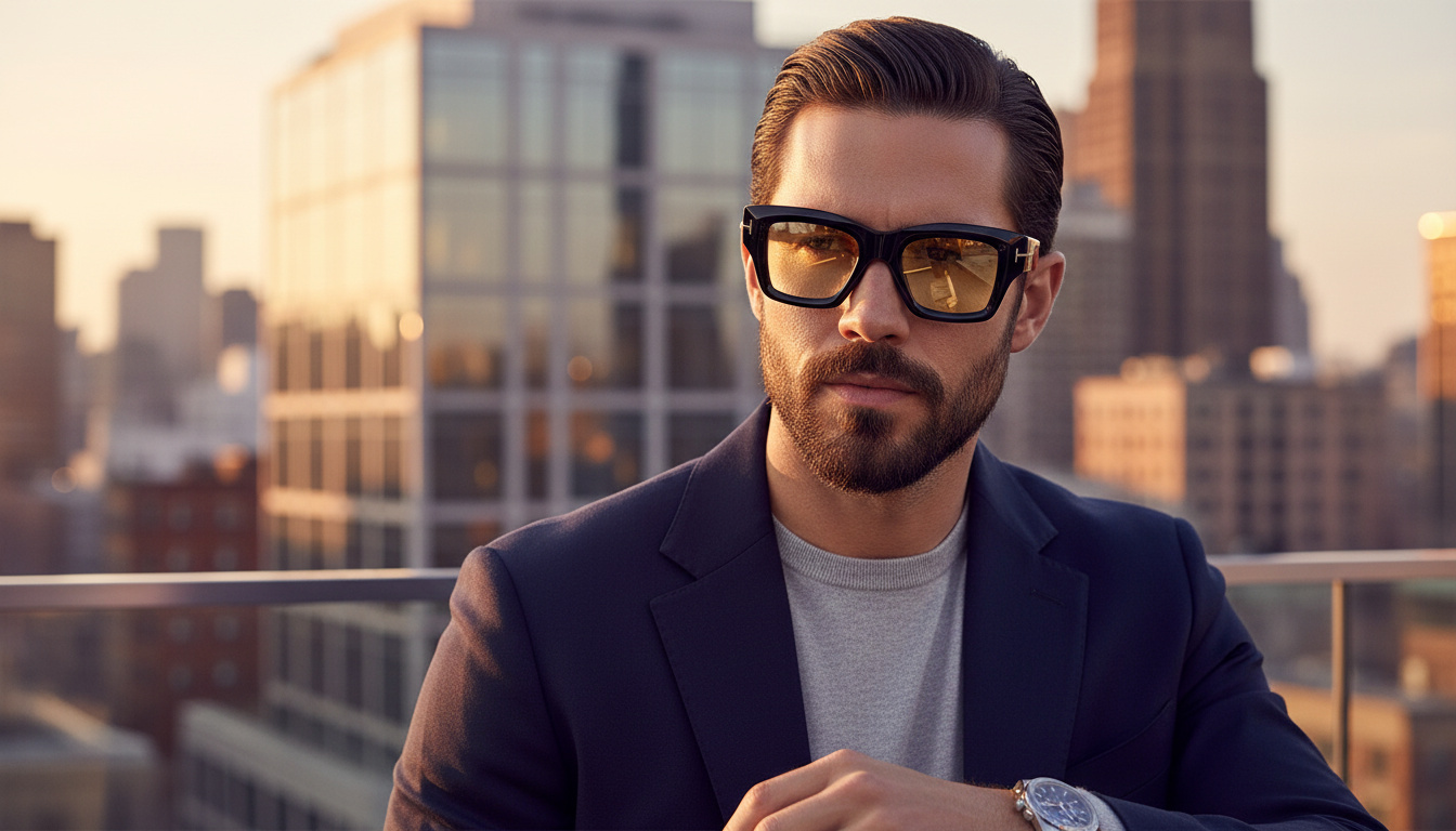 Vue de face Tom Ford ILIAS (FT1154 - 01E)