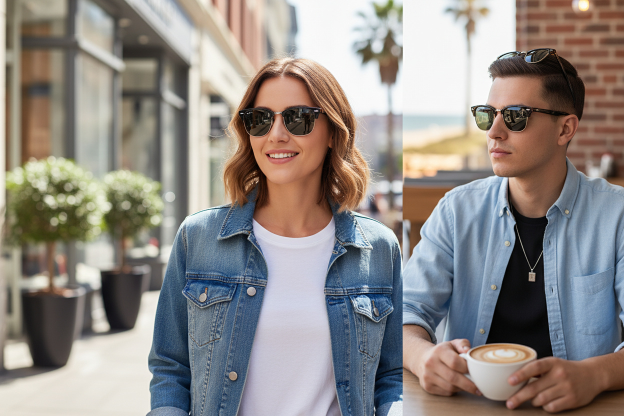 Vue de face Ray-Ban CLUBMASTER (RB3016 - 1278B1)