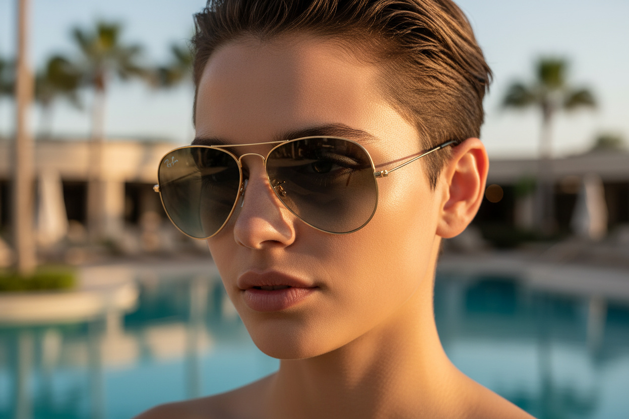 Vue de face Ray-Ban AVIATOR LARGE METAL (RB3025 - 9271GK)