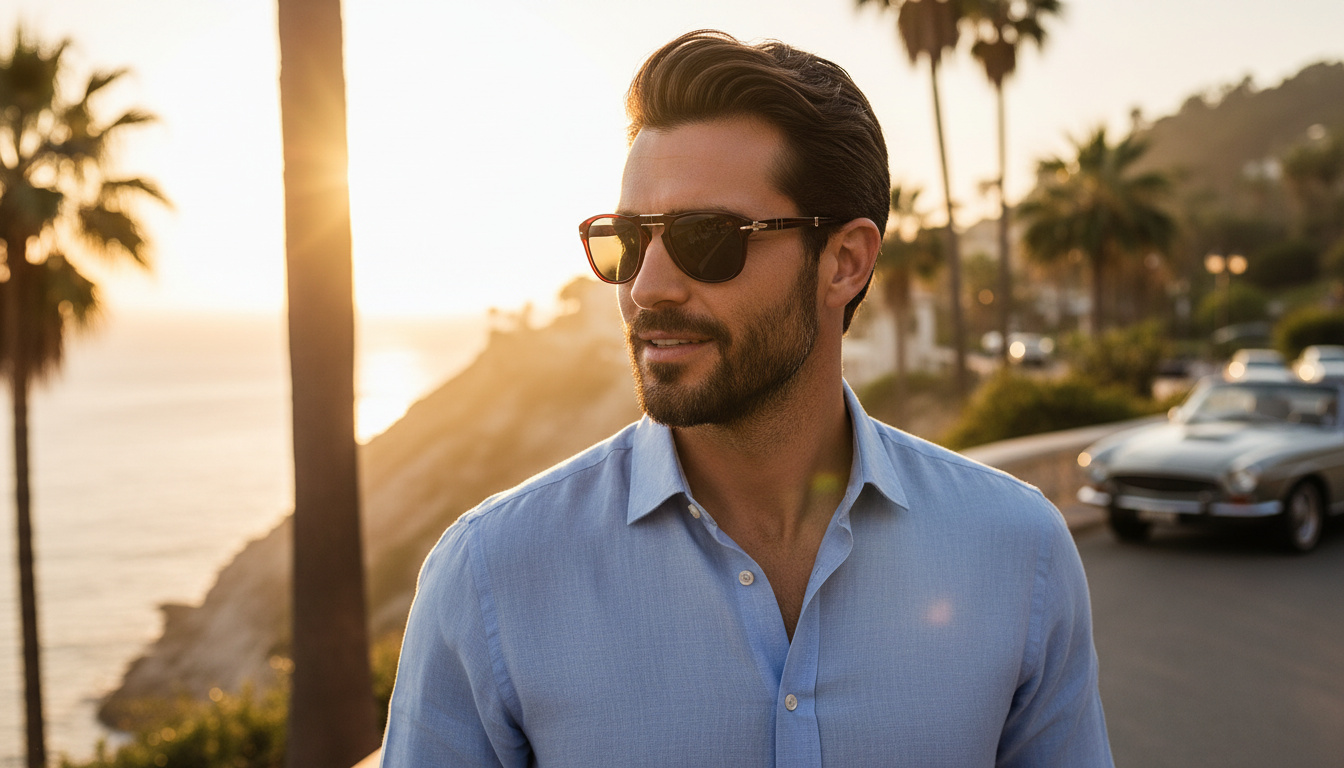 Vue de face Persol FOLDING (PO0714 - 1216B1)